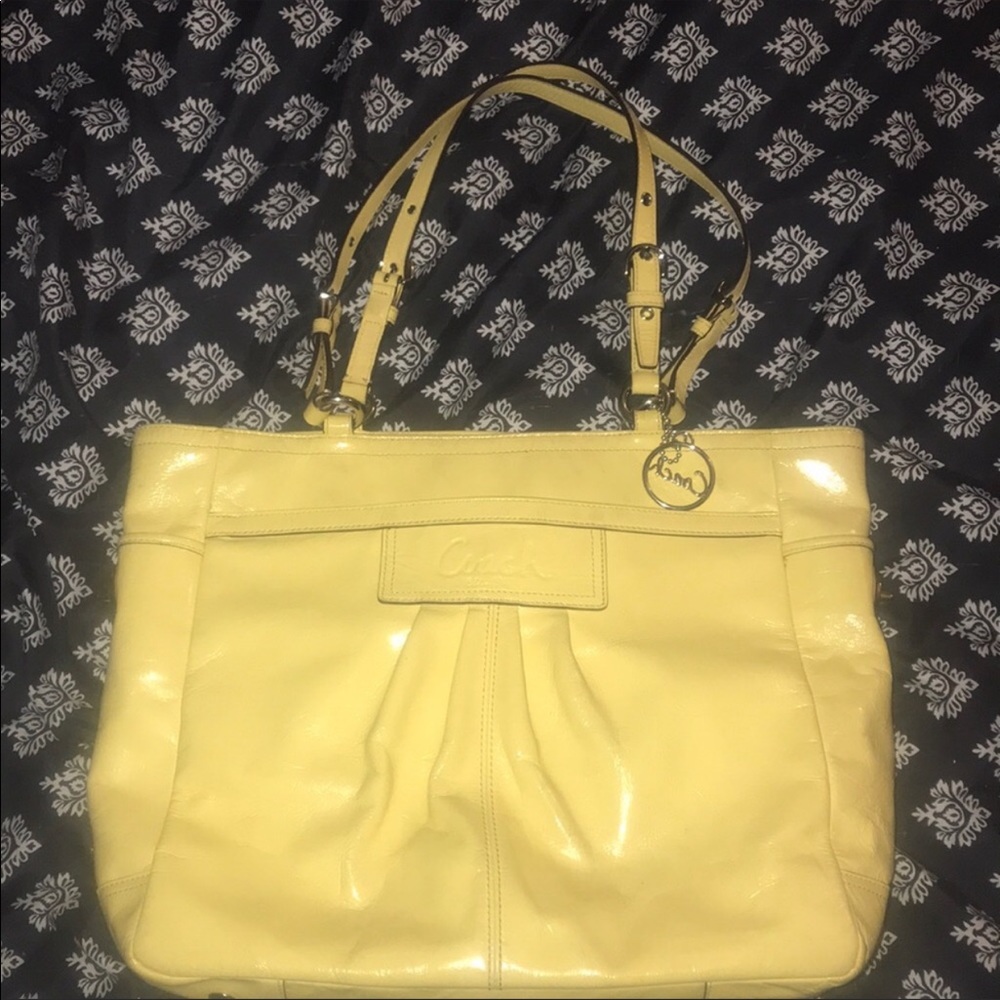 Patent leather yellow Coach